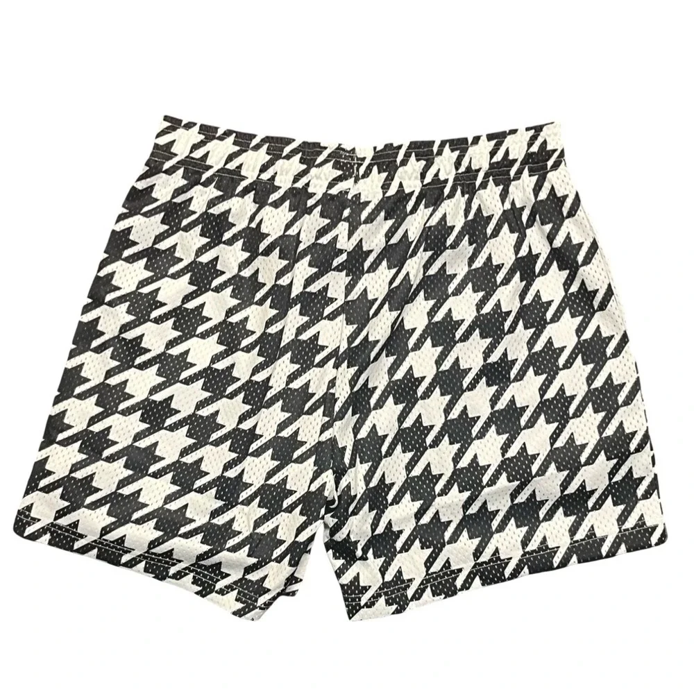 Overtime Basketball Shorts Mens Medium Blue White Patterned Mesh Athletic Shorts